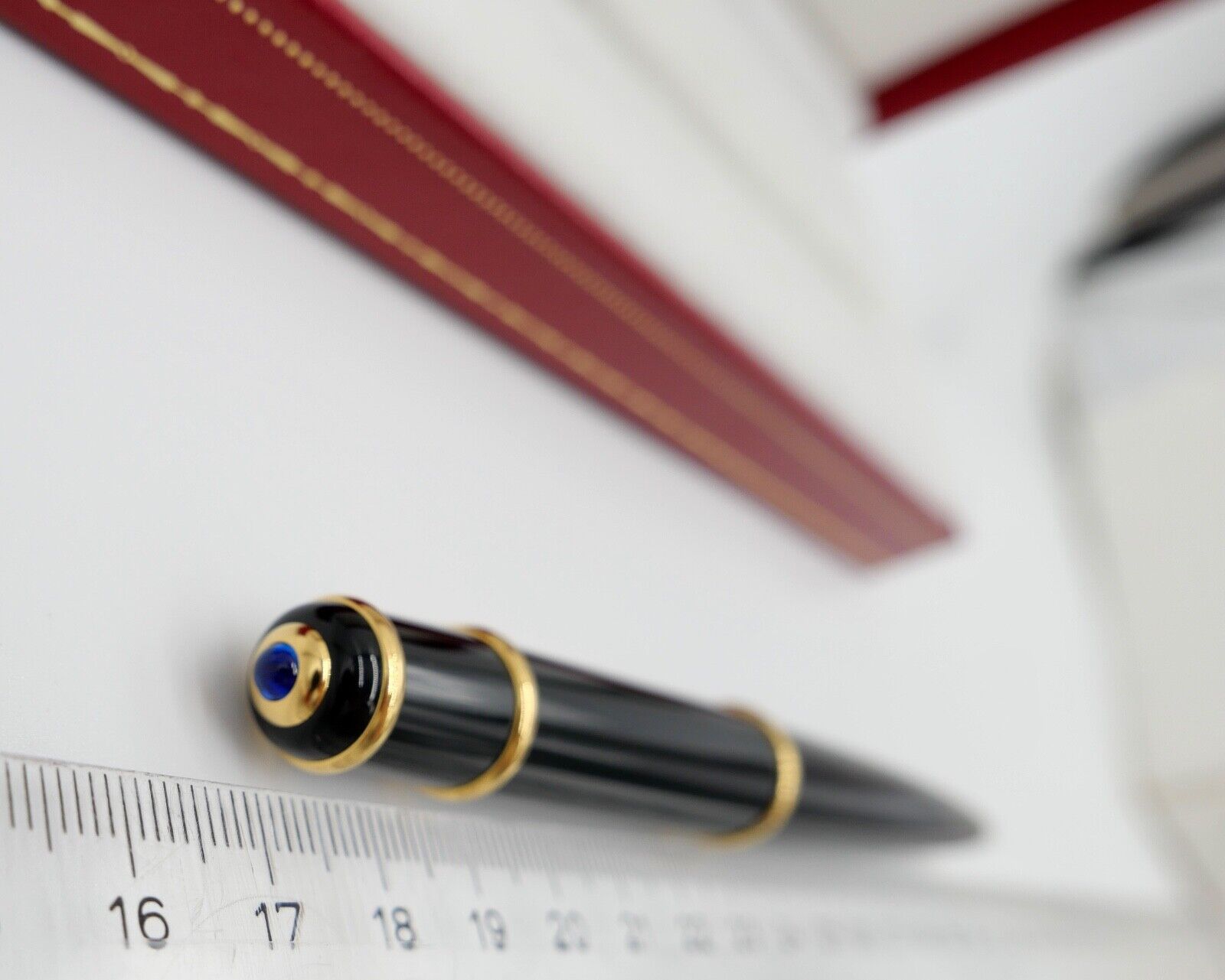 NEUwertig Vintage CARTIER ST18003 DIABOLO Composite Noir Kugelschreiber Roller - Antikhandel-Stuttgart