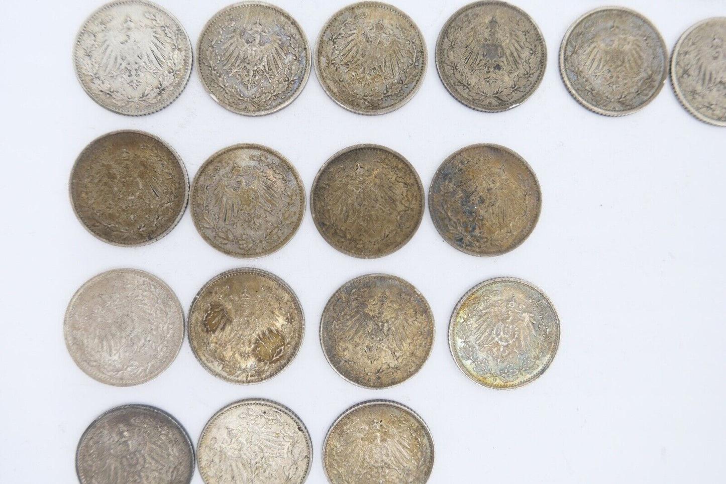 52x 1/2 Mark Jäger 16 / J.16 Silber 1905-1919 A D E F G ss-stg - Antikhandel-Stuttgart