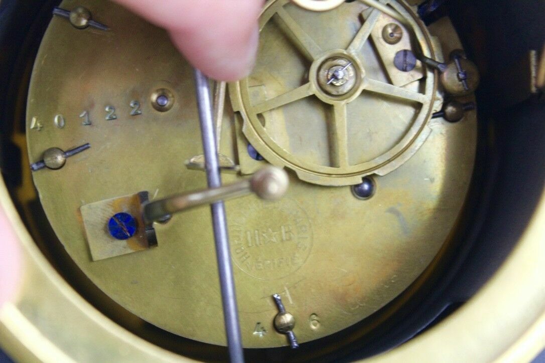Antike Pendule Stockuhr Kaminuhr Regule Frankreich HORLOGERIE DE PARIS HB - Antikhandel-Stuttgart