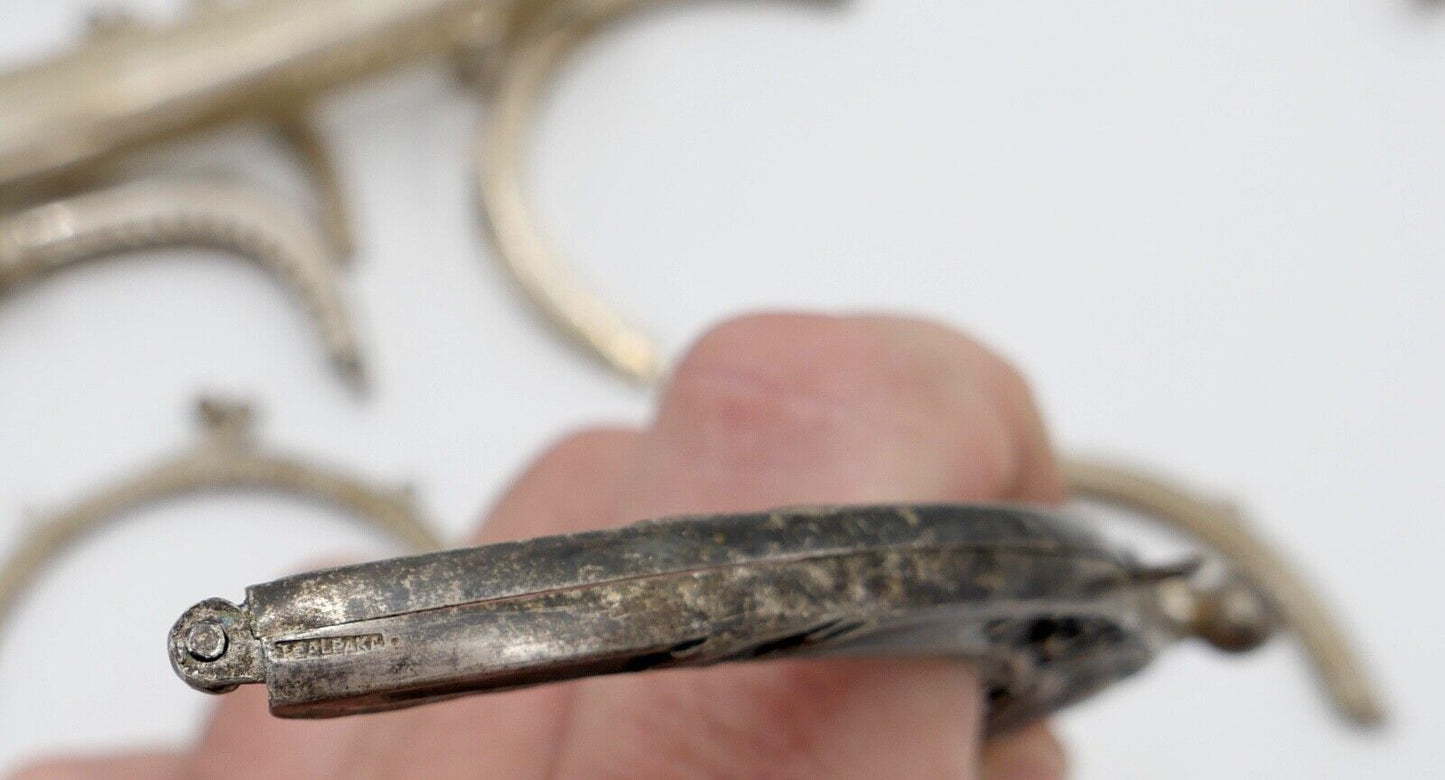 POSTEN alte Kettentasche Geldbeutel Geldbörse Täschchen Theaterasche NEU Alpacca - Antikhandel-Stuttgart