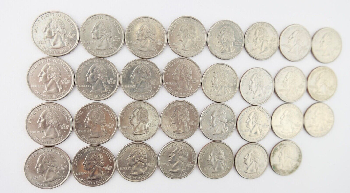 31x Quarter Dollar 2x One Dollar USA Konvolut LOT 1999-2006 25 Cent 1/4 Dollar - Antikhandel-Stuttgart