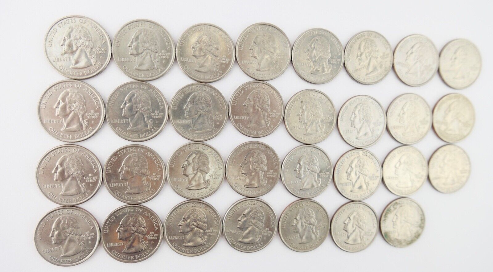 31x Quarter Dollar 2x One Dollar USA Konvolut LOT 1999-2006 25 Cent 1/4 Dollar - Antikhandel-Stuttgart