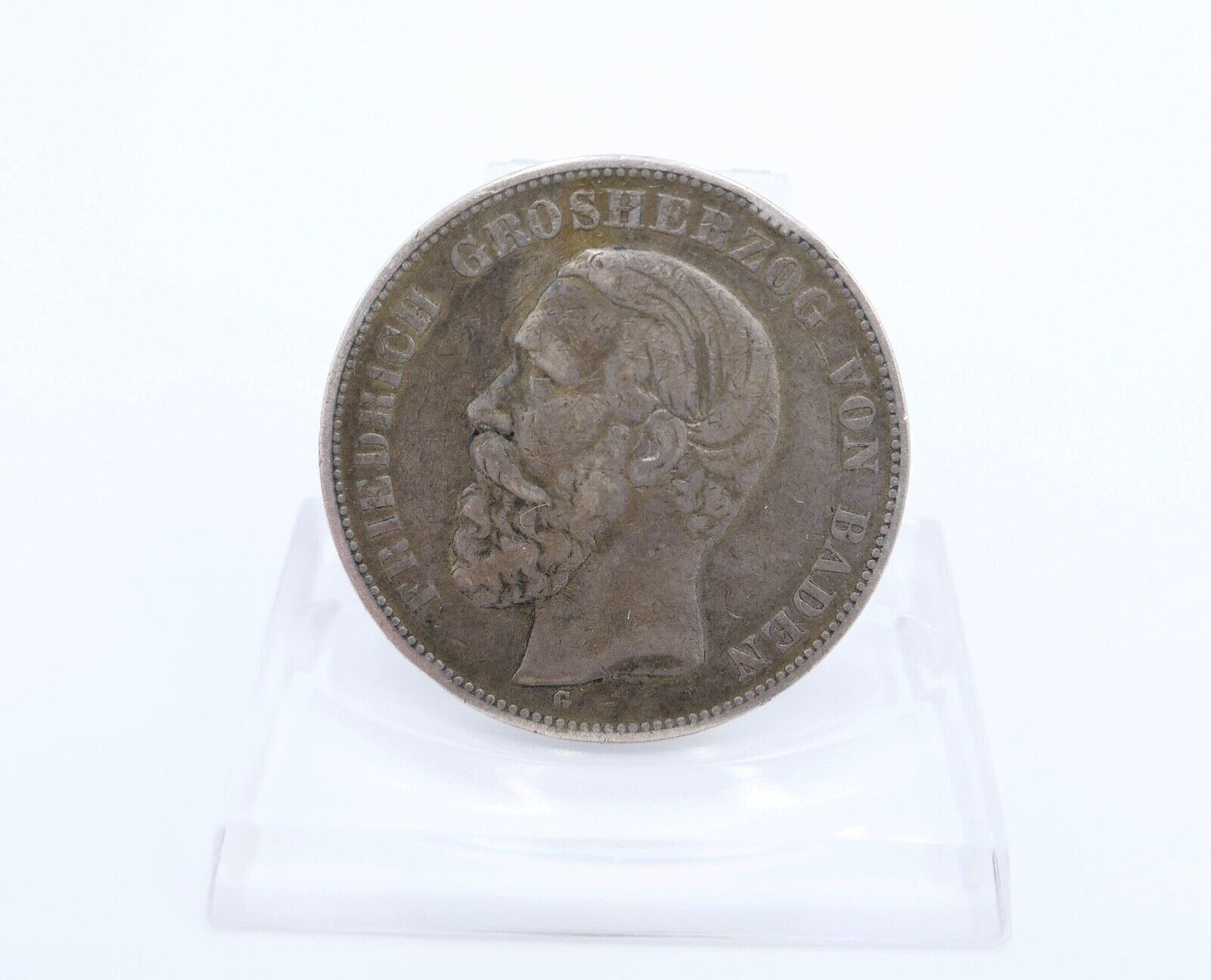 5 Mark 1876 G Jäger J.27 Baden Großherzog Friedrich ss-vz - Antikhandel-Stuttgart