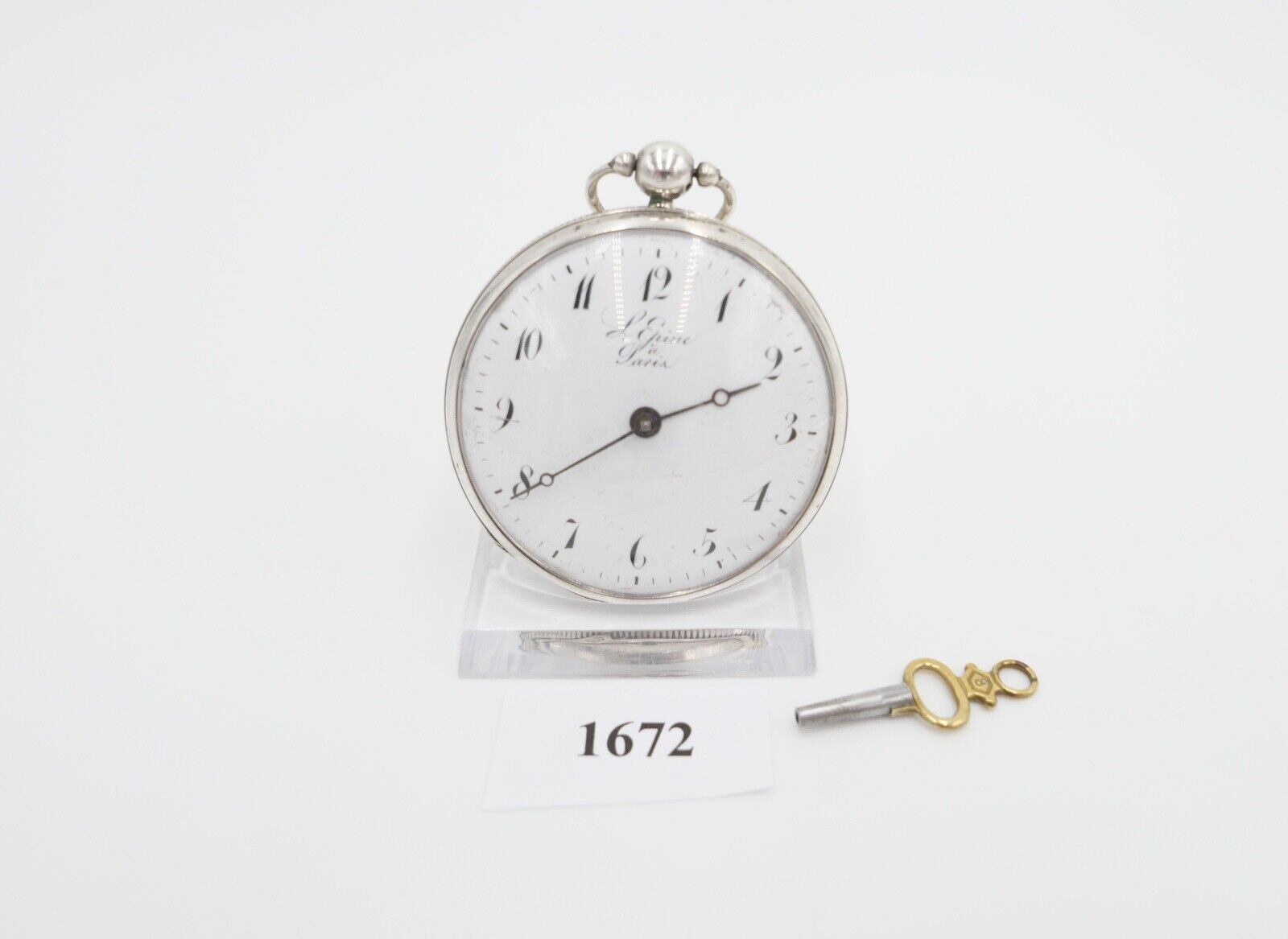 große antike Taschenuhr 55mm 1820 - 1840 Lepine - L Epine Paris Spindelwerk - Antikhandel-Stuttgart