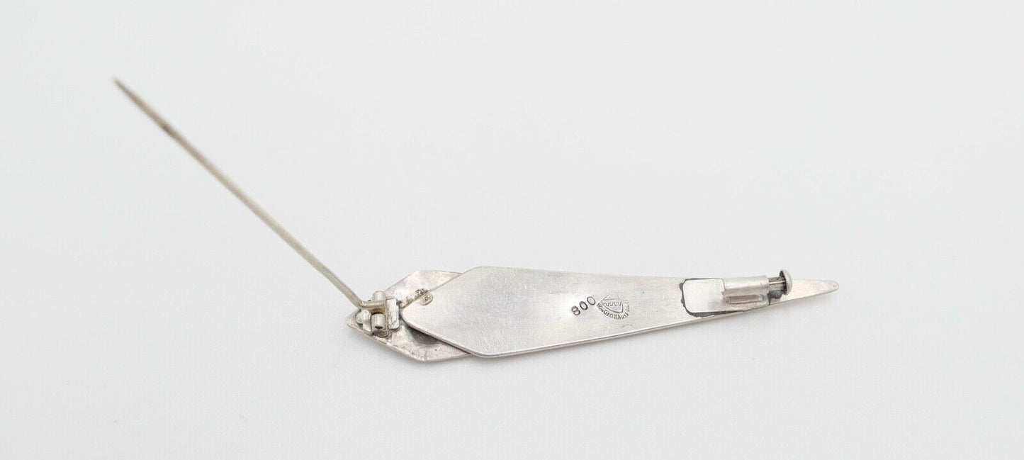 W.V. GROMHUSS Auerbach / Sachsen Brosche Silber 800 - Antikhandel-Stuttgart