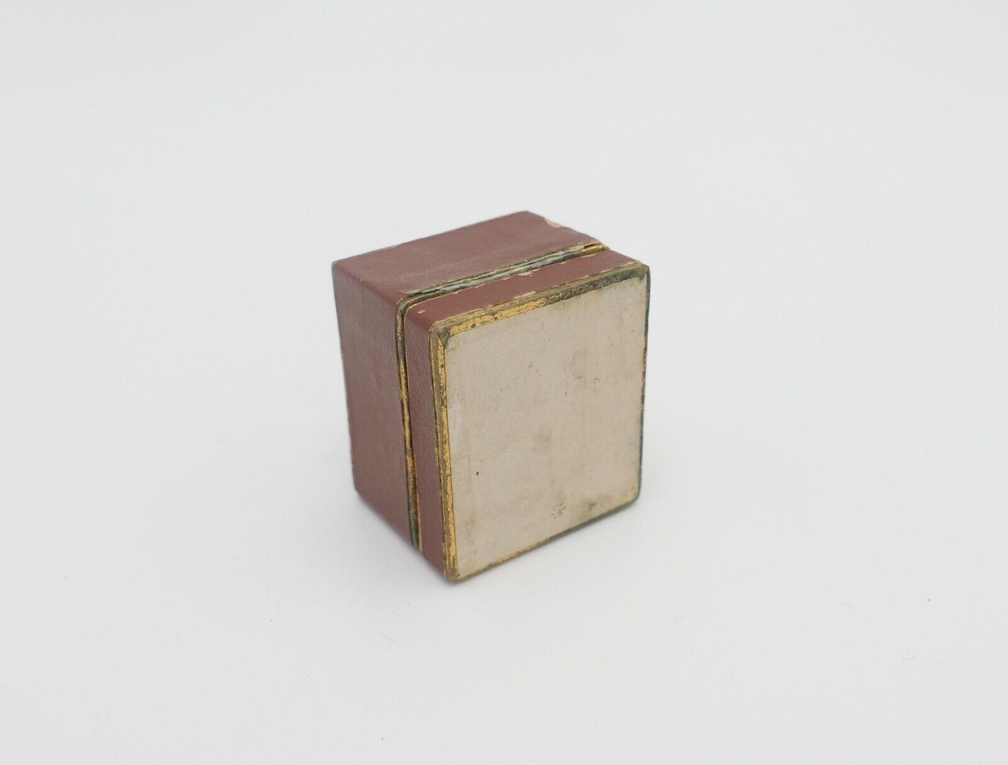 antikes Ringetui 3,5x4x2,8 cm Braun Etui Box Aufbewahrung Schatulle - Antikhandel-Stuttgart