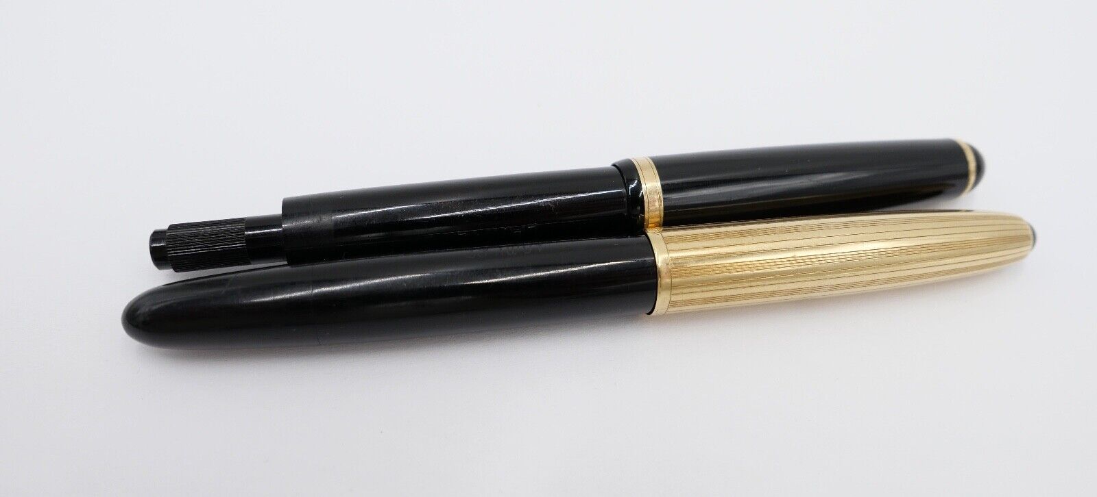 Set Vintage 2 LAMY Kolbenfüller Füller Modell 27 585 / 14 Ct Goldfeder - Antikhandel-Stuttgart