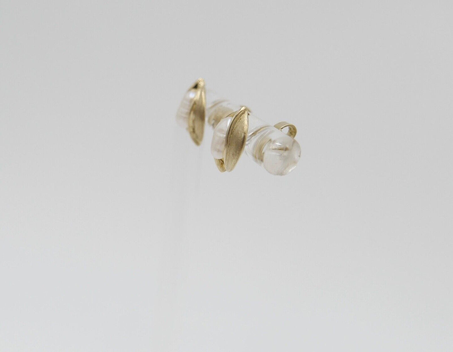 80er Jahre Gelbgold Akoya Perlen Ohrringe Ohrstecker 333 / 8K Perle Ø 6,6 mm - Antikhandel-Stuttgart