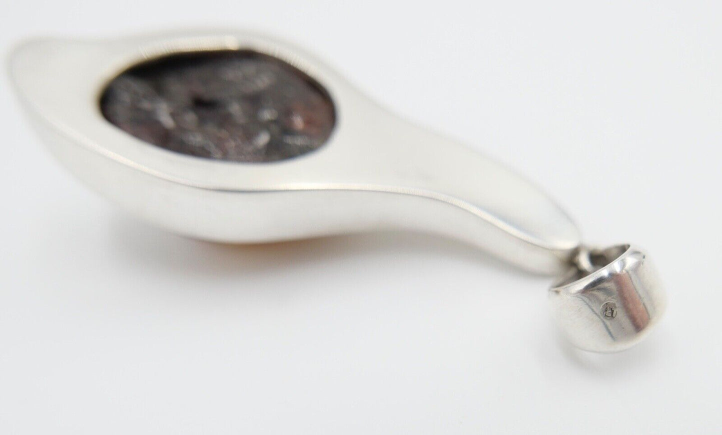 Massiver Bernstein Anhänger 925 Silber Amber 7,2 cm - Antikhandel-Stuttgart