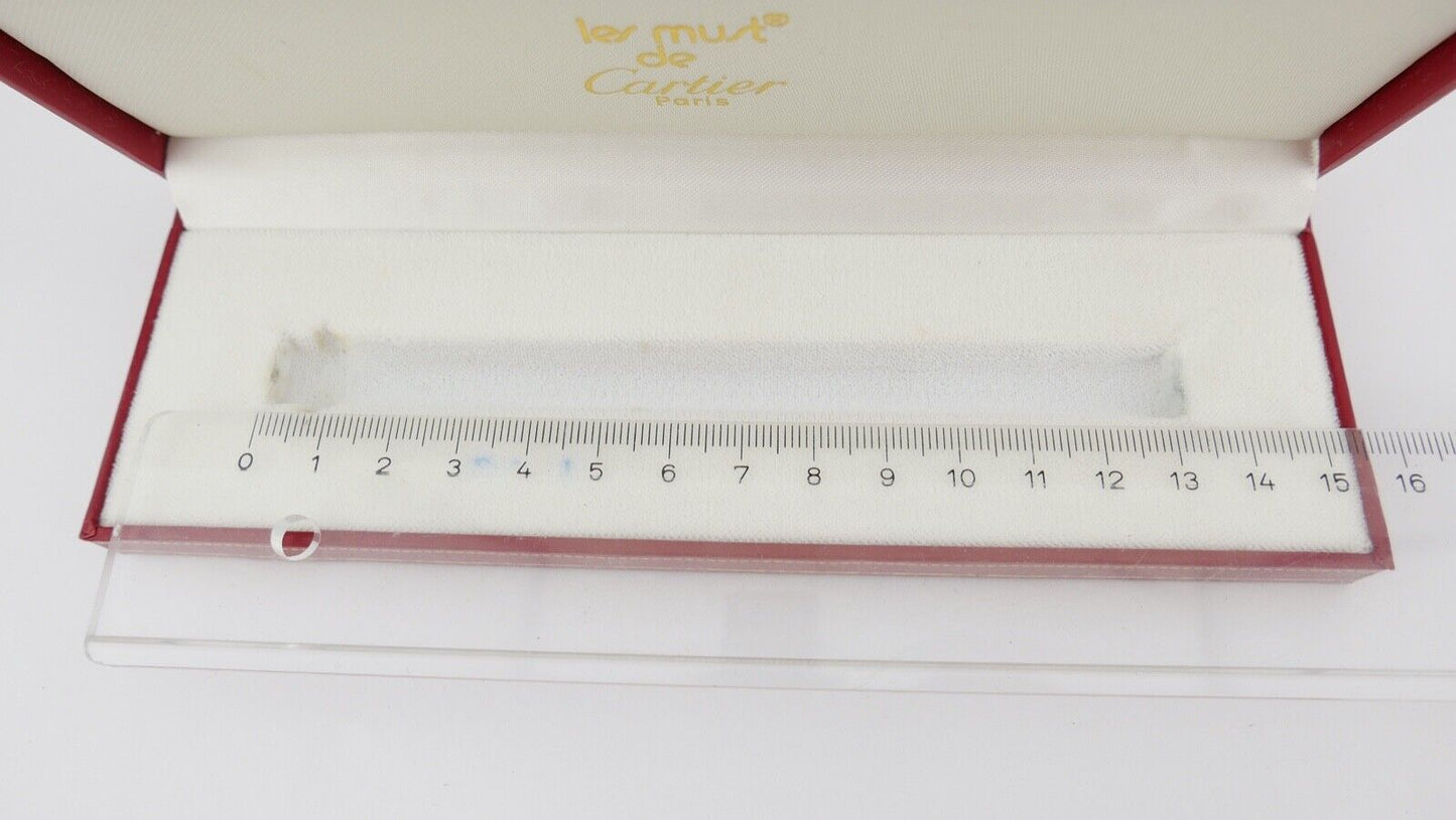 Must de Cartier Tintenfüller Füllfederhalter Füller ETUI BOX 18 x 6 cm - Antikhandel-Stuttgart
