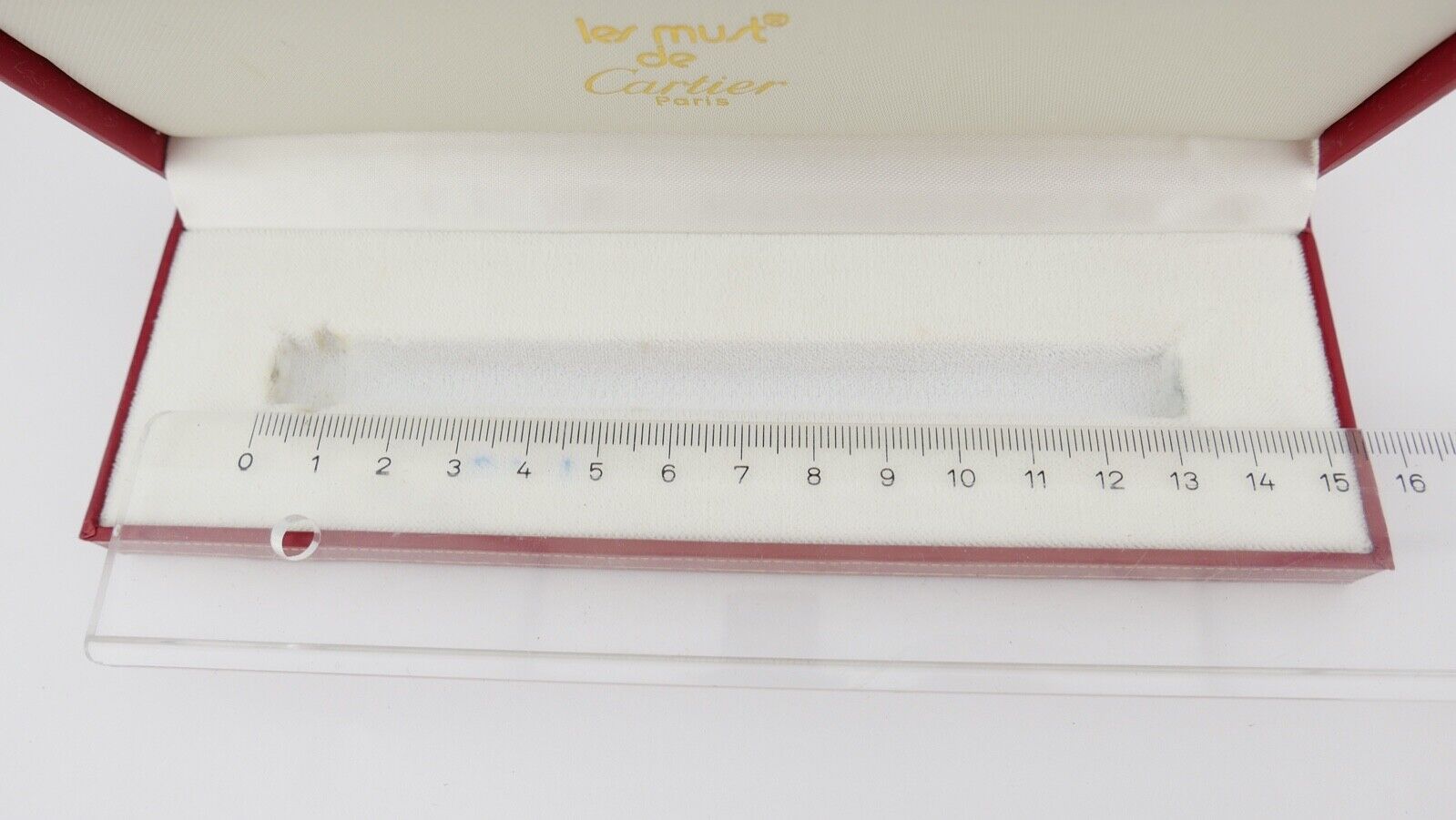 Must de Cartier Tintenfüller Füllfederhalter Füller ETUI BOX 18 x 6 cm - Antikhandel-Stuttgart