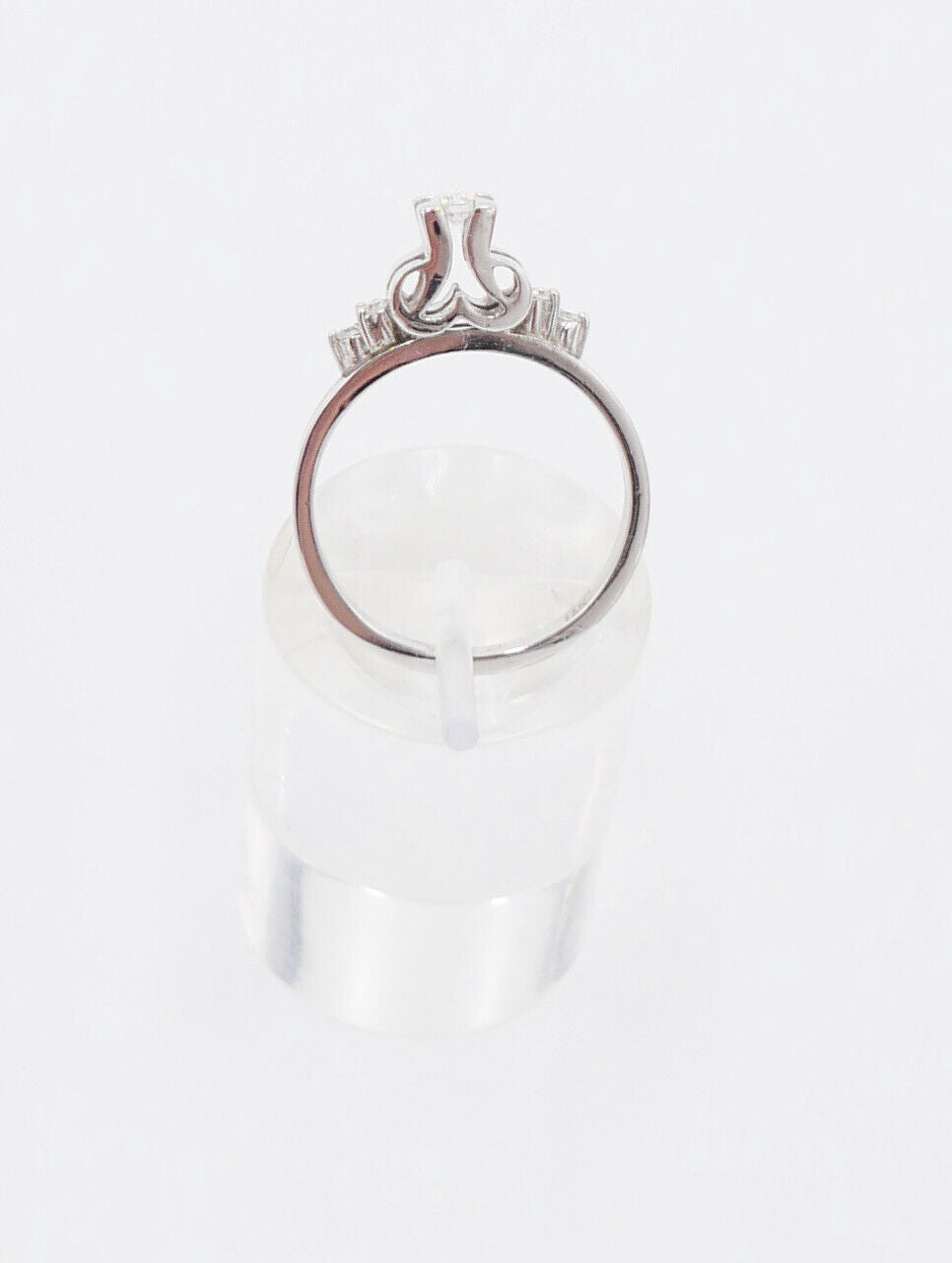 Weiß Gold Ring 585 14K mit 5 Brillanten Diamanten 0,18 Ct Gr. 57 Diamant VVS TW - Antikhandel-Stuttgart