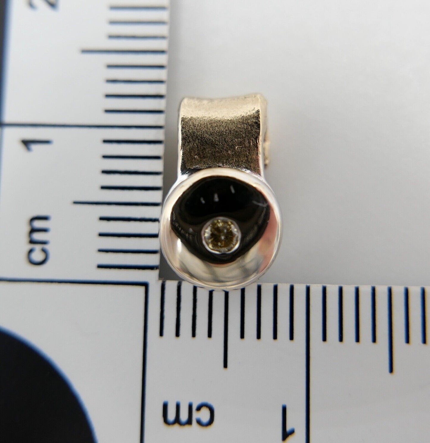 SOLITÄR Bicolor Anhänger Fancy Yellow gelb Brillant 585 14K Gelb Weiß Gold 0,05 - Antikhandel-Stuttgart