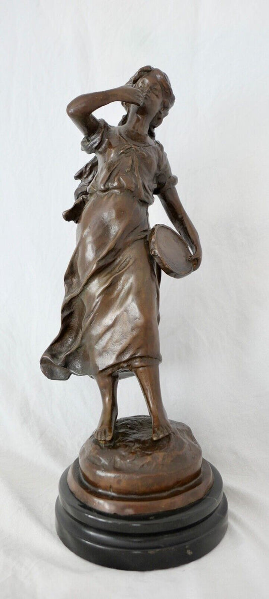 Antike Bronze Figur Skulptur " L & F Moreau " 37 cm um 1900 - Antikhandel-Stuttgart