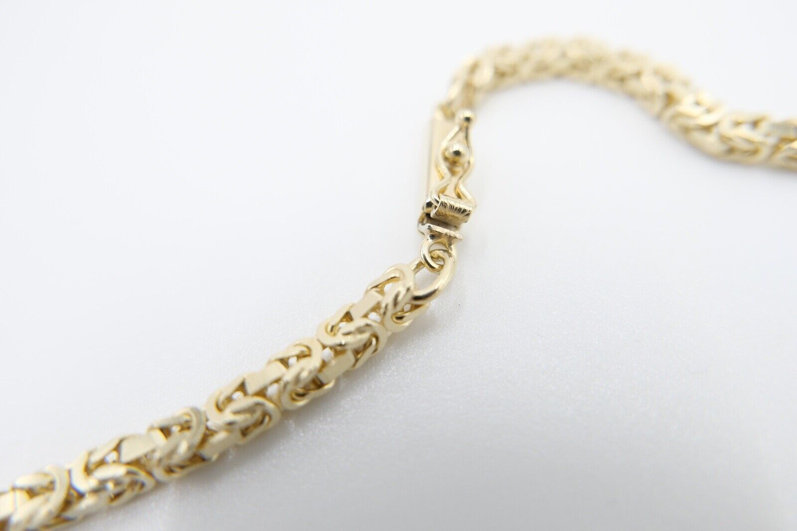 80er Jahre dicke Königskette Gold 585 / 14K Kastenschloss Brav Unoaerre - Antikhandel-Stuttgart