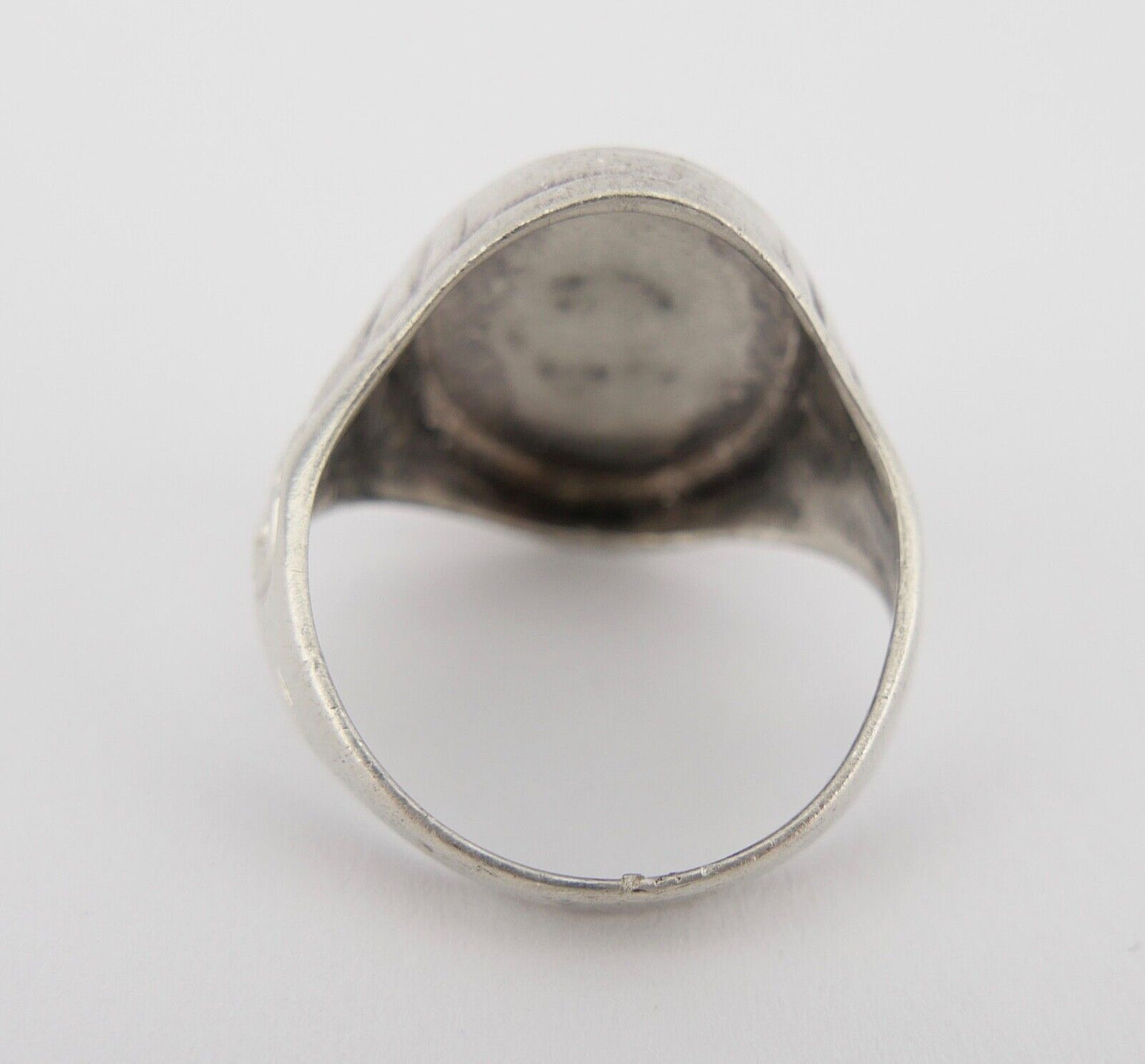 Alter Art Deco Siegelring Herrenring Monogramm GW/WG 835 Silber um 1930 Gr.54 - Antikhandel-Stuttgart