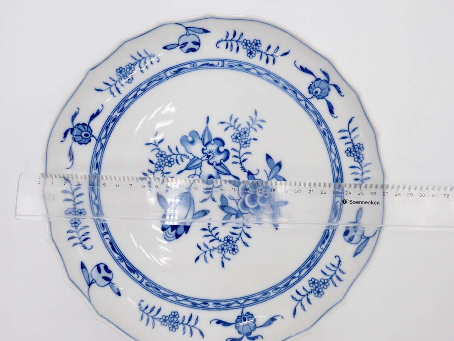 1970er Meissen 2. Wahl Zwiebelmuster 27 cm Wandteller Servierteller große Schale - Antikhandel-Stuttgart