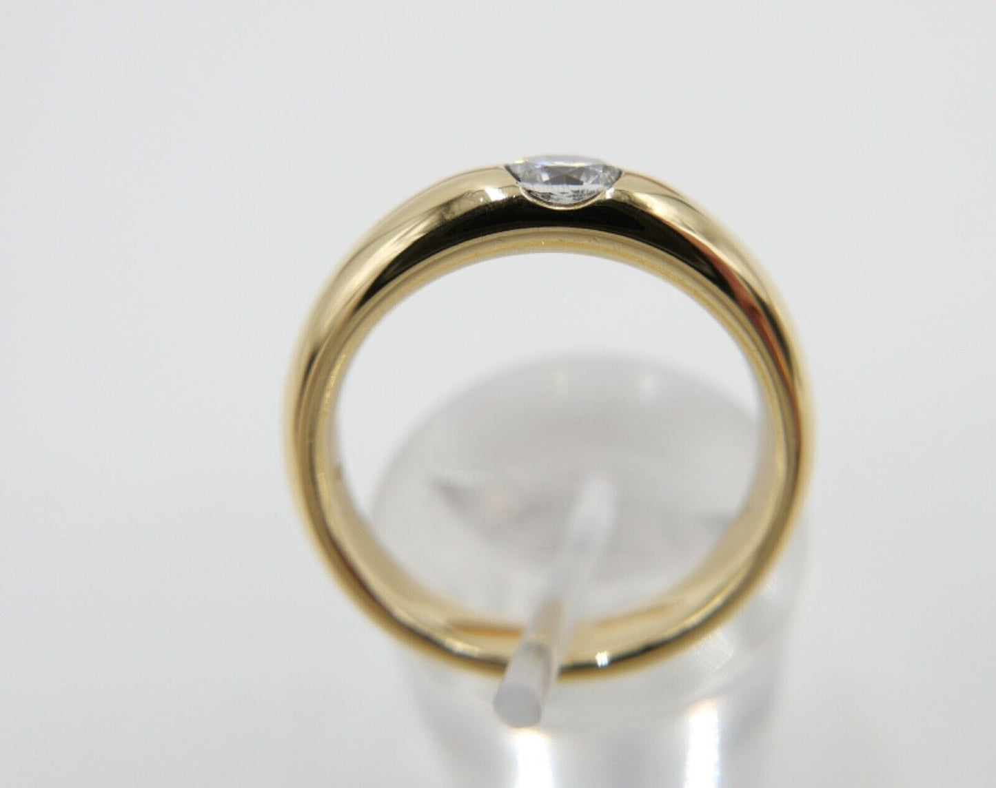 Massiver Solitär Gelbgold Damen Brillant Ring 0,46 Ct 750 18K Gr.59 SI - E - Antikhandel-Stuttgart