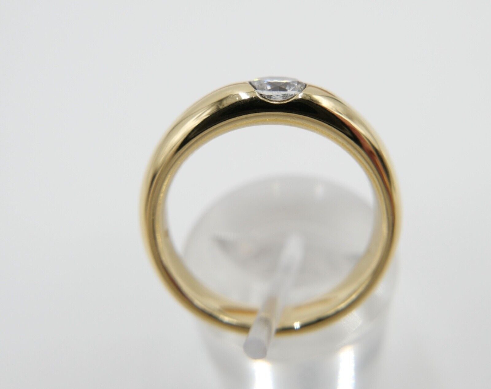 Massiver Solitär Gelbgold Damen Brillant Ring 0,46 Ct 750 18K Gr.59 SI - E - Antikhandel-Stuttgart