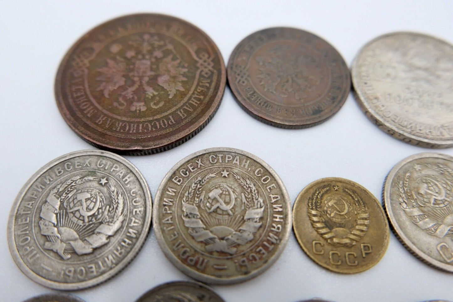 Posten Lot Konvolut Münzen Russland UDSSR KOPEKE 1870-1961 Silber - Antikhandel-Stuttgart