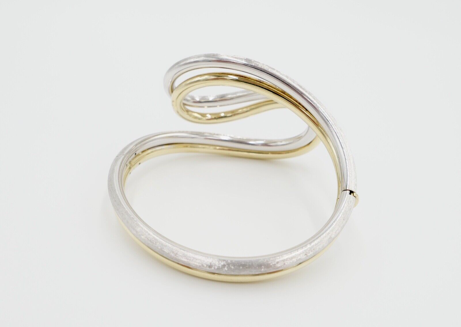 70er Jahre Kollmar & Jourdan Pforzheim Armband Armspange Gold Bicolor 585 / 14K - Antikhandel-Stuttgart