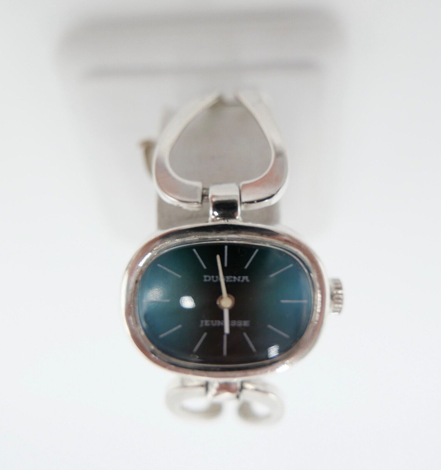 1970er Handaufzug DUGENA JEUNESSE 835 Silber Uhr Damenuhr seltenes Zifferblatt - Antikhandel-Stuttgart