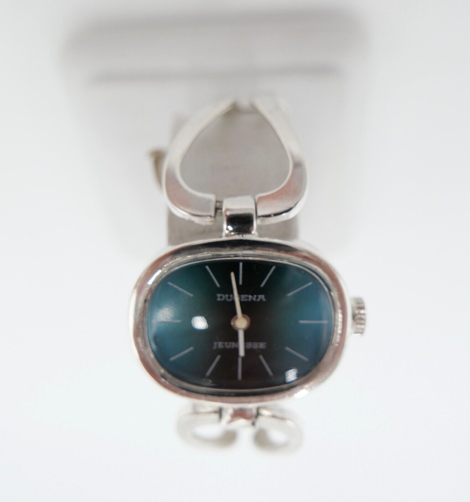 1970er Handaufzug DUGENA JEUNESSE 835 Silber Uhr Damenuhr seltenes Zifferblatt - Antikhandel-Stuttgart