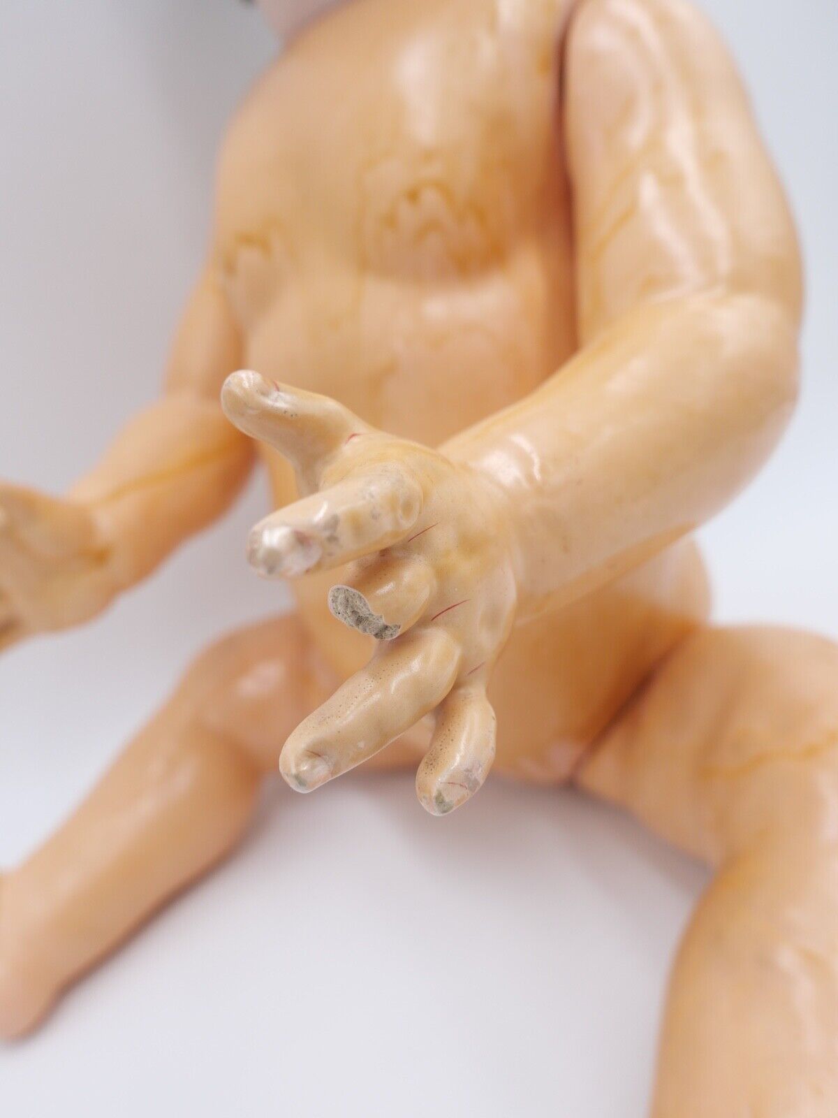 Antike Puppe Porzellan Kopf old doll 66 cm made in Germany Schlafaugen - Antikhandel-Stuttgart