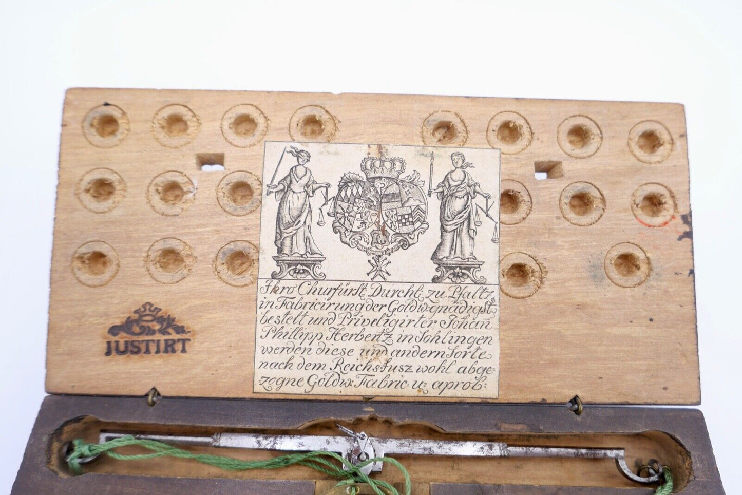 antik Johann Philipp Herberts sen., Solingen um 1699 Münzwaage 1774 Waage - Antikhandel-Stuttgart