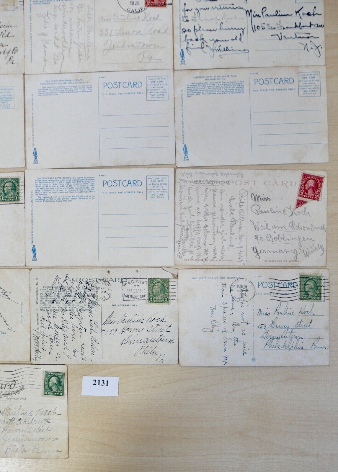 antike Ansichtskarten Postkarten Briefmarke Washington Chicago Philadelphia USA - Antikhandel-Stuttgart