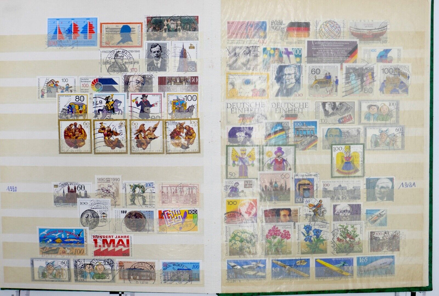 Briefmarken Album Sammlung German stamps 70 80 90 er usw. Jahre - Antikhandel-Stuttgart