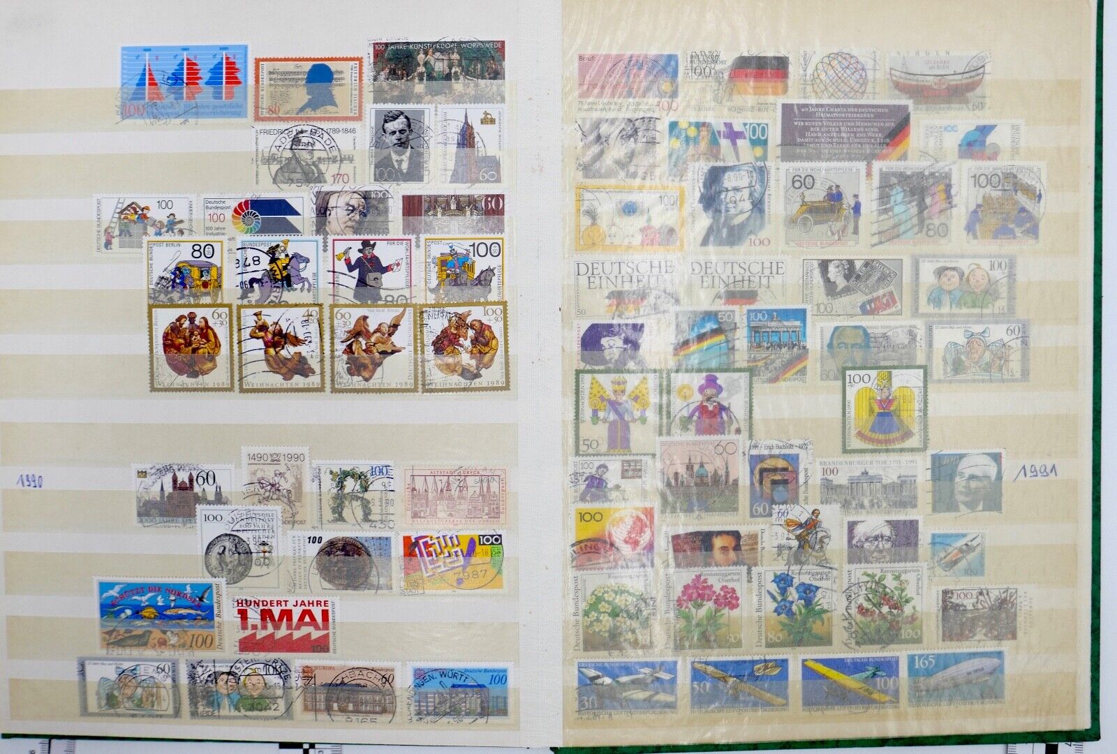 Briefmarken Album Sammlung German stamps 70 80 90 er usw. Jahre - Antikhandel-Stuttgart