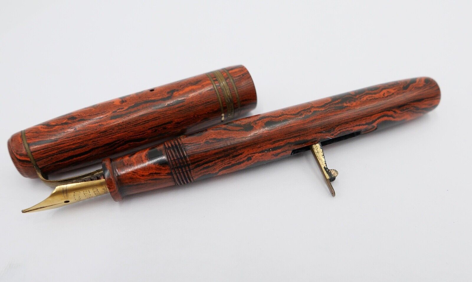 EDACOTO Füller Kolbenfüller Feder 104 Gold 18 Ct / 750 Fountain Pen - Antikhandel-Stuttgart