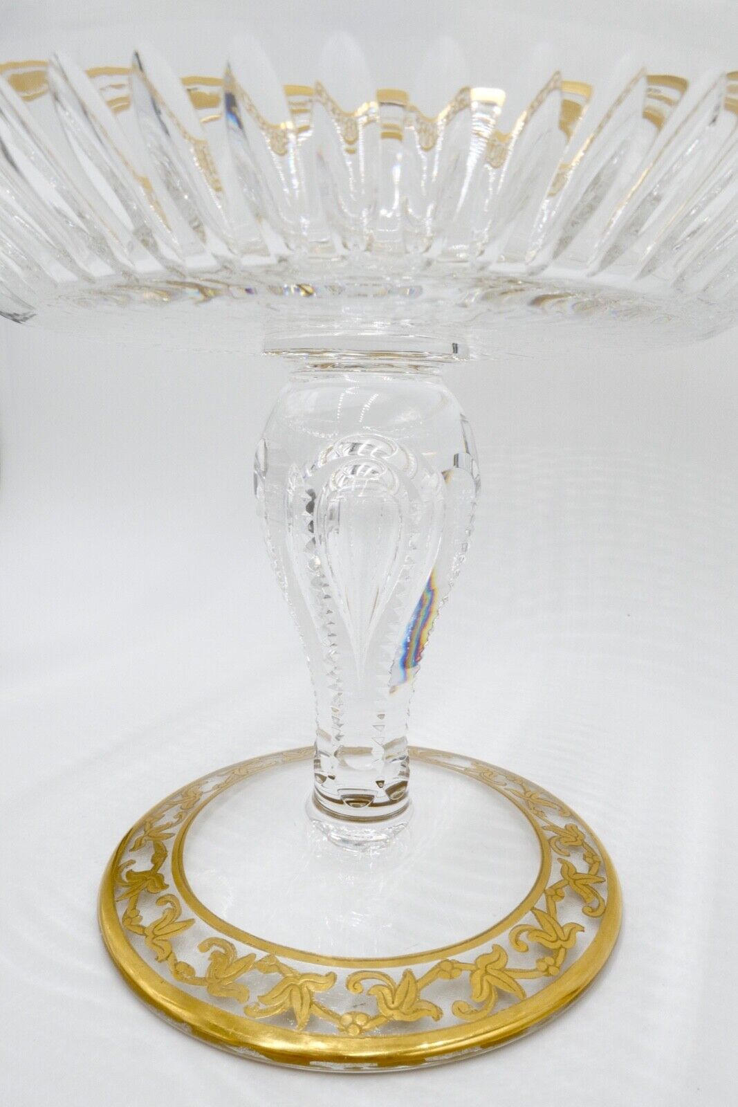 Saint Louis France CALLOT Aufsatzschale Fußschale Schale Goldrand Bodenmarke - Antikhandel-Stuttgart