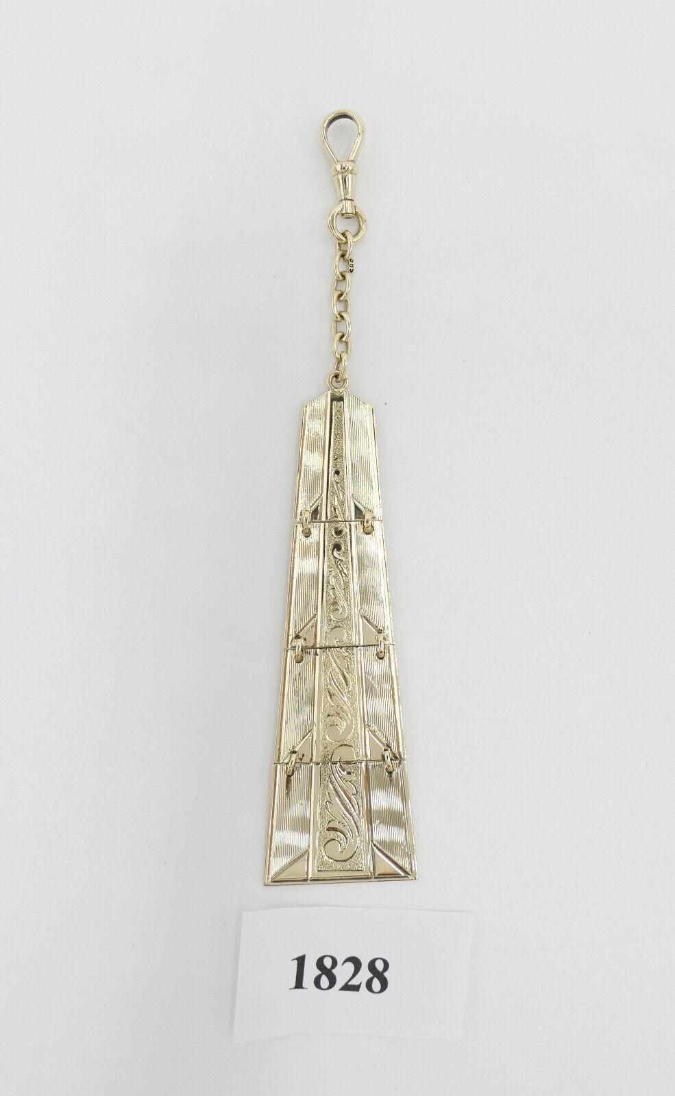 Jugendstil um 1900 antike Uhrenkette für Taschenuhr 585 / 14K Gold - Antikhandel-Stuttgart