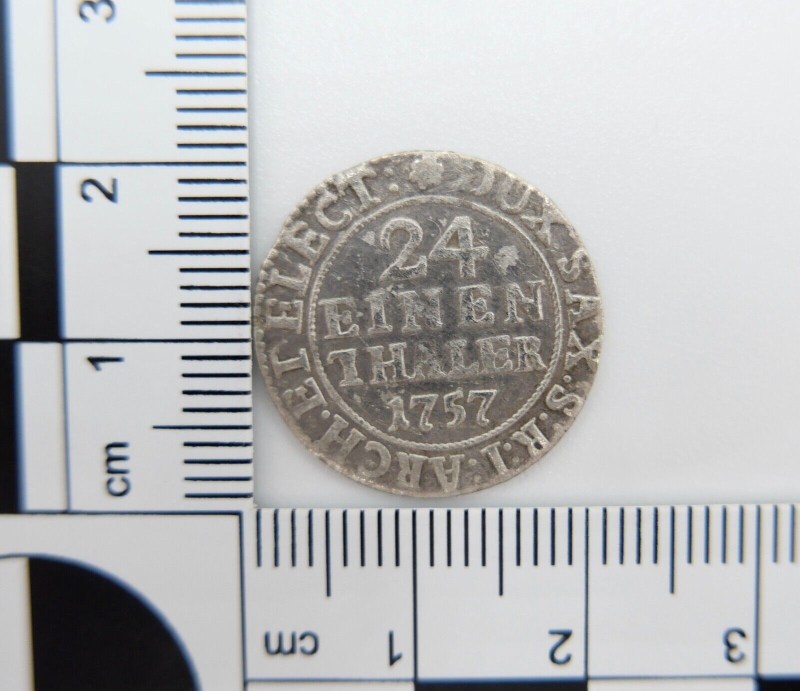 1/24 Taler Sachsen Albertinische Linie 1757 Friedrich August II. Silber - Antikhandel-Stuttgart