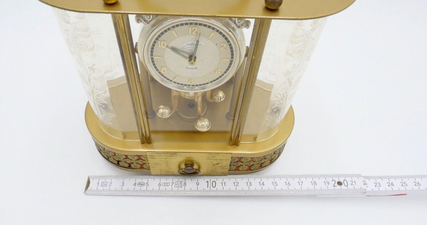 1950 SCHMID Spieluhr Jahresuhr 8 Tage Vintage Musik Kusswalzer Drehpendeluhr - Antikhandel-Stuttgart