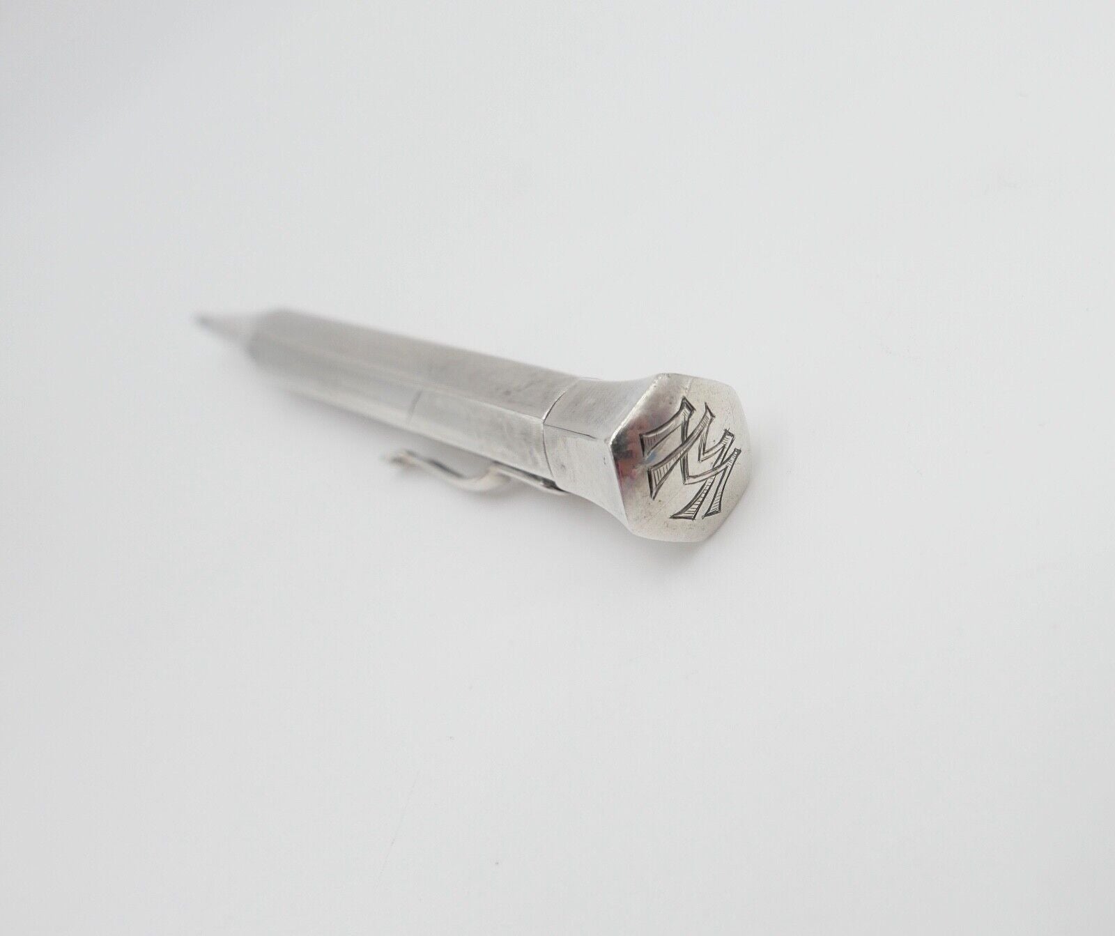 alter Bleistift aus Silber 835 vintage mit Monogramm MM / WW - Antikhandel-Stuttgart
