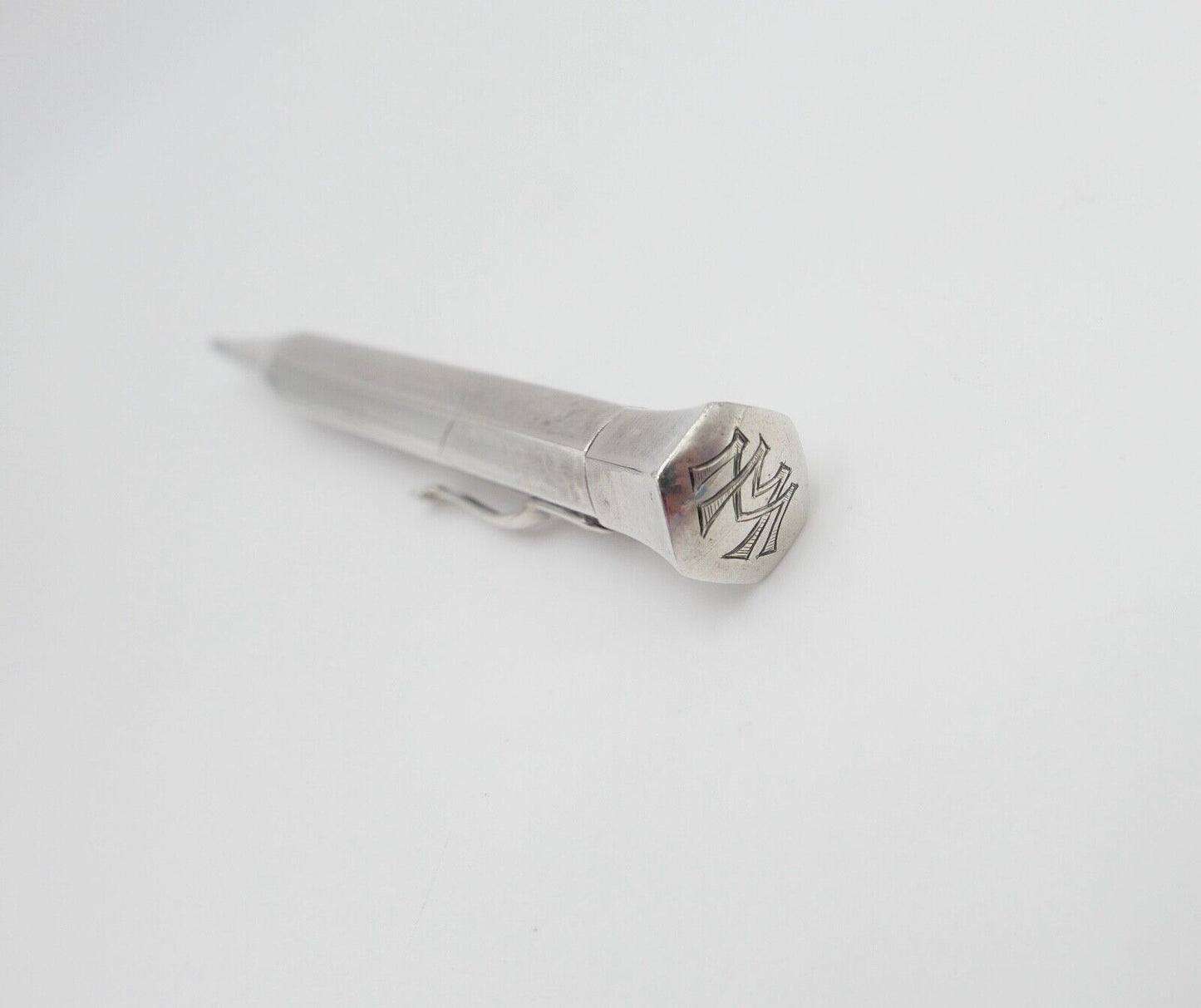 alter Bleistift aus Silber 835 vintage mit Monogramm MM / WW - Antikhandel-Stuttgart