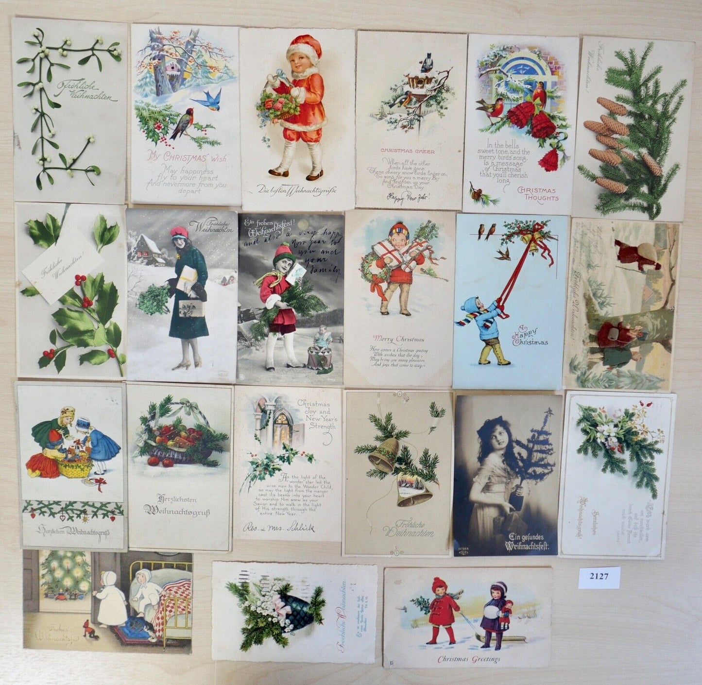 antike Ansichtskarten Postkarten Briefmarken WEIHNACHTEN CHRISTMAS dt. Reich USA - Antikhandel-Stuttgart