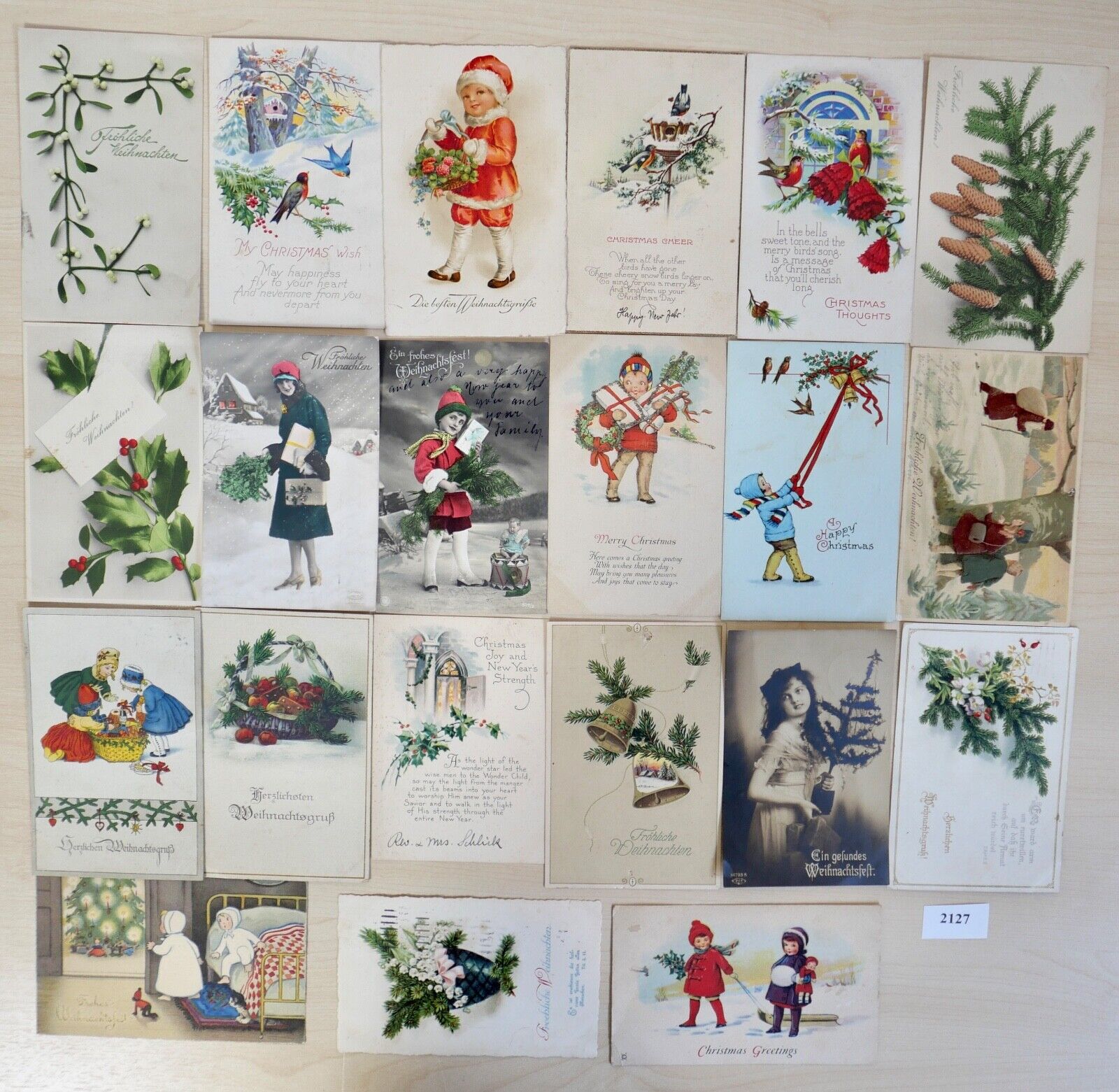 antike Ansichtskarten Postkarten Briefmarken WEIHNACHTEN CHRISTMAS dt. Reich USA - Antikhandel-Stuttgart