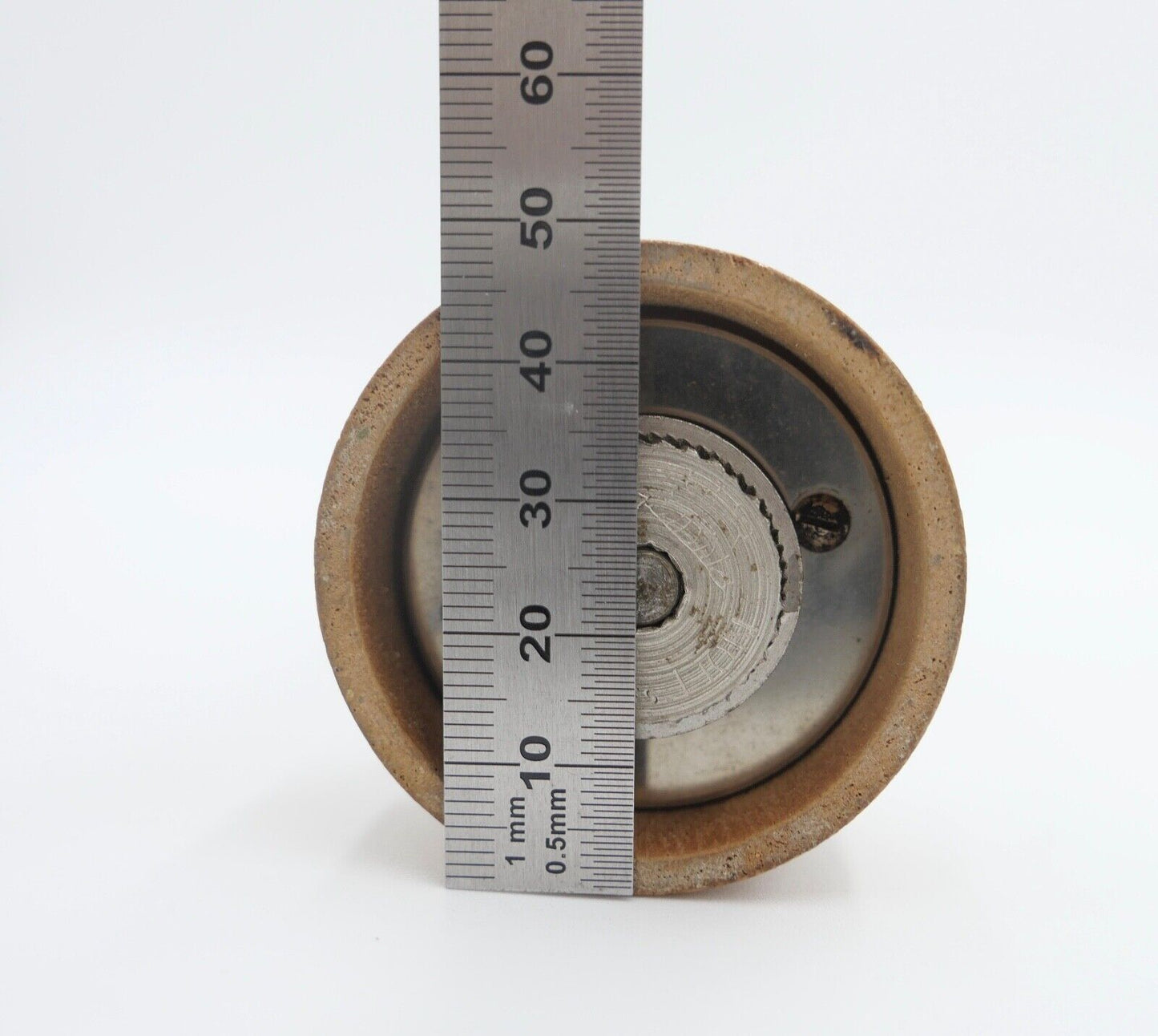 60er Jahre Christofle Pfeffermühle Frankreich versilbert Holz - Antikhandel-Stuttgart