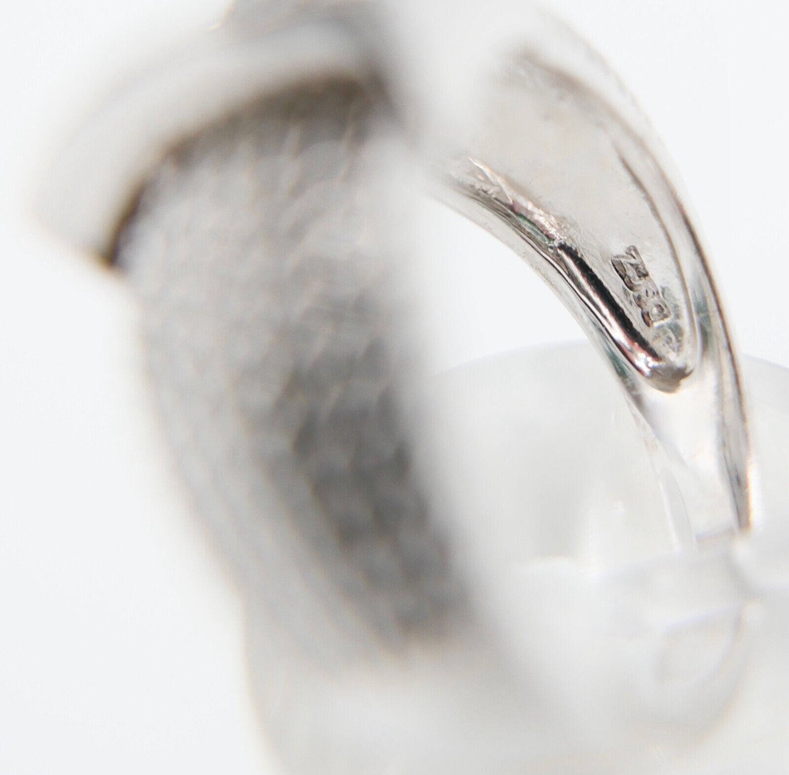 Seltener Silber Ring 925 mit Zirkonia silver größe 57 - Antikhandel-Stuttgart