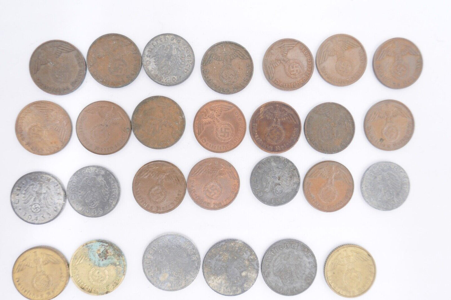 Reichsmark Drittes Reich J.354 1 Mark 2, 10, 5, 50, 1 Pfennig J.362 J.370 - Antikhandel-Stuttgart