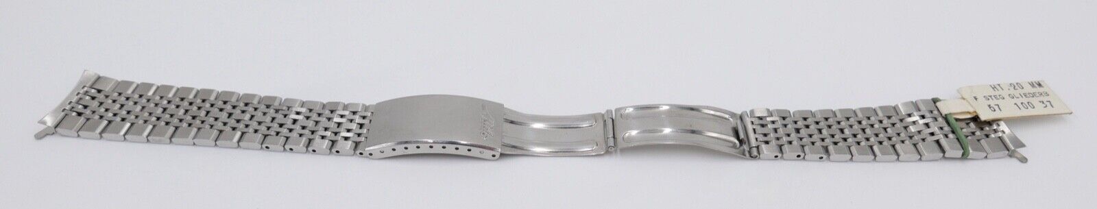 NEU 80er Jahre Original MIDO Edelstahl 20/16 mm Gliederband Faltschliesse - Antikhandel-Stuttgart