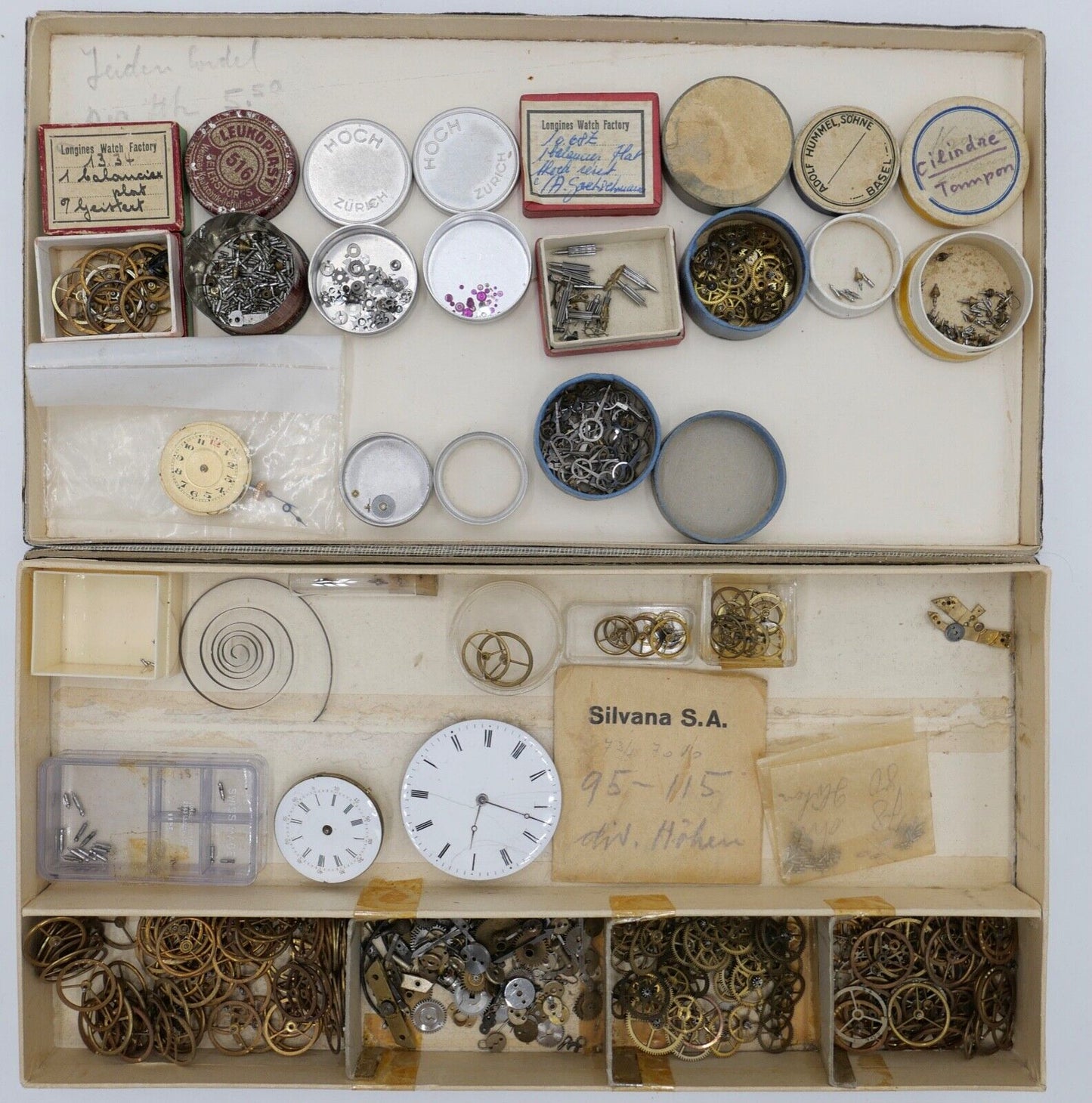 antik Ersatzteile Unruh Spirale Taschenuhren Uhrwerk Zifferblatt - Antikhandel-Stuttgart