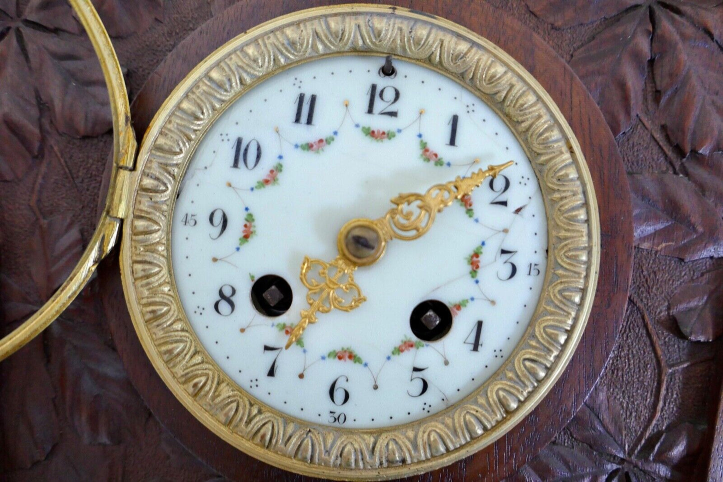 Große Pendule Tischuhr Societe Clusienne S.C.A.P.H Cluses Holz braun - Antikhandel-Stuttgart