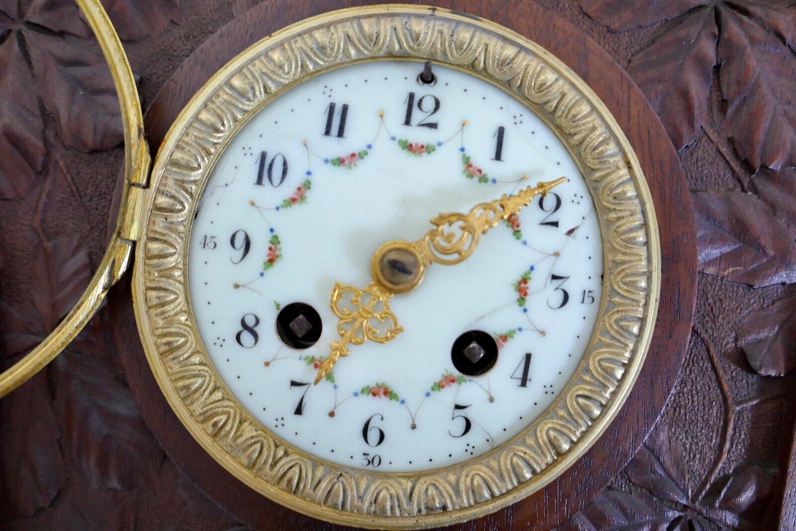 Große Pendule Tischuhr Societe Clusienne S.C.A.P.H Cluses Holz braun - Antikhandel-Stuttgart