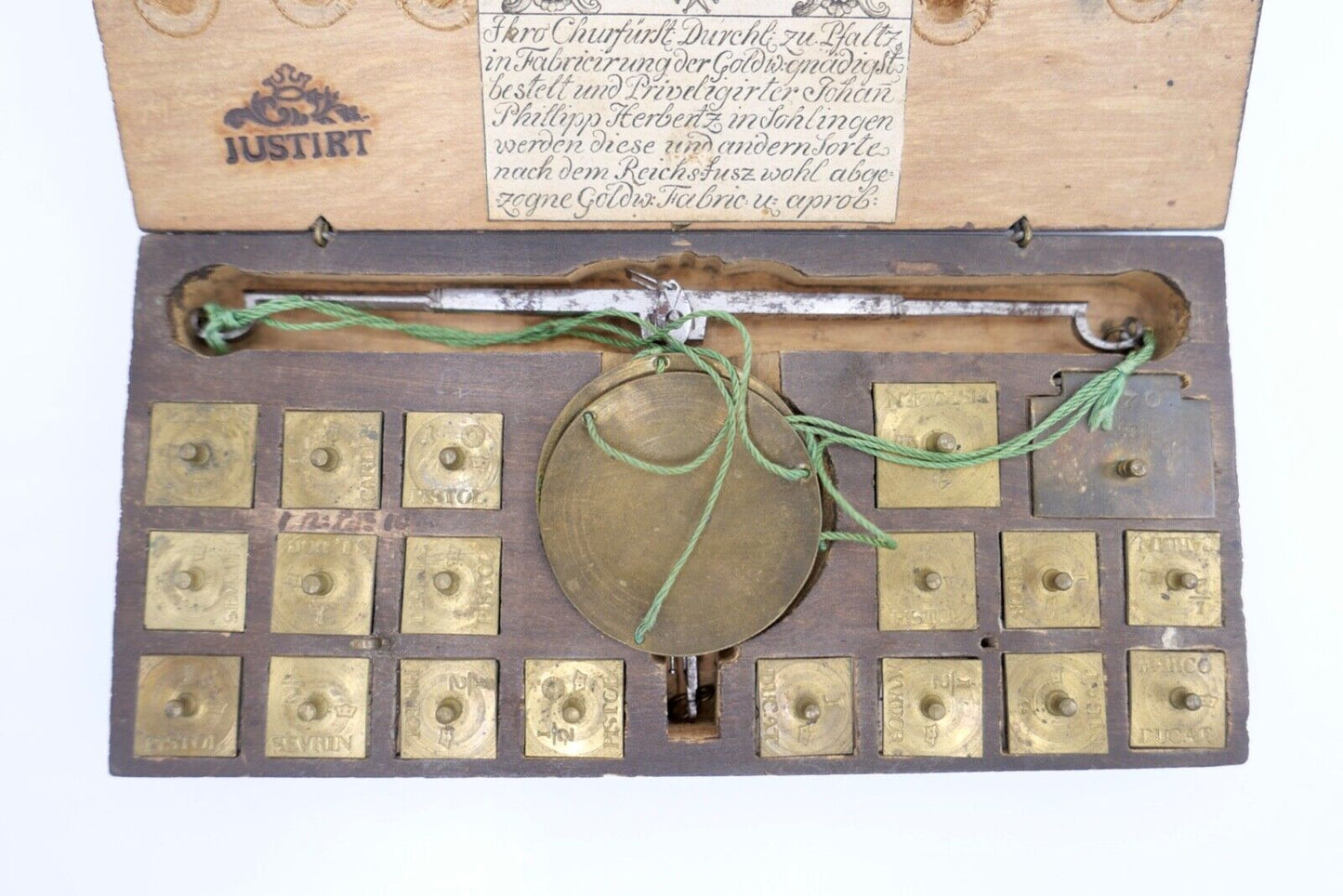 antik Johann Philipp Herberts sen., Solingen um 1699 Münzwaage 1774 Waage - Antikhandel-Stuttgart