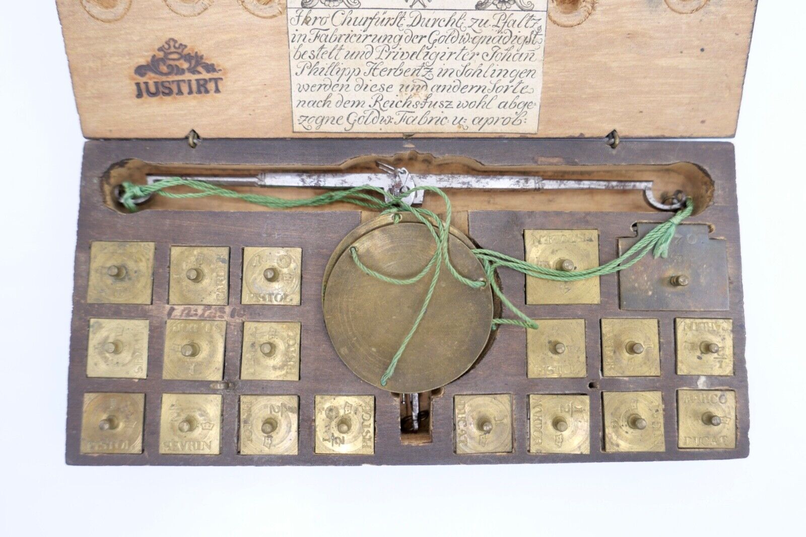 antik Johann Philipp Herberts sen., Solingen um 1699 Münzwaage 1774 Waage - Antikhandel-Stuttgart